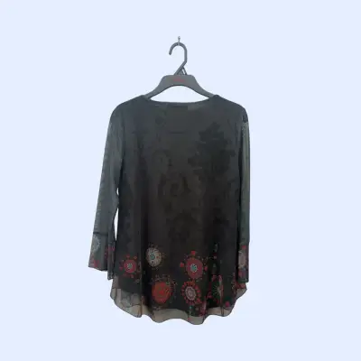 Blusa estampada negra Desigual - miniatura 2