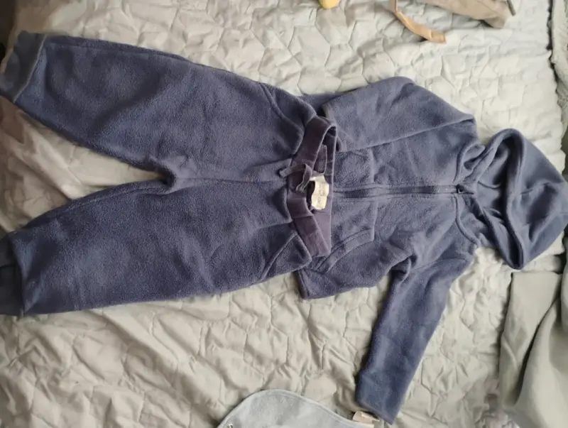 Traje polar para niño azul 12 meses - 1