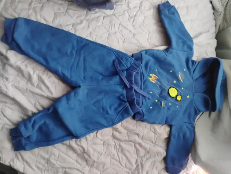 Traje polar para niño azul 12 meses - 3
