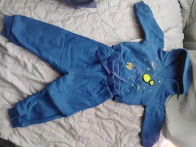 Traje polar para niño azul 12 meses - miniatura 3