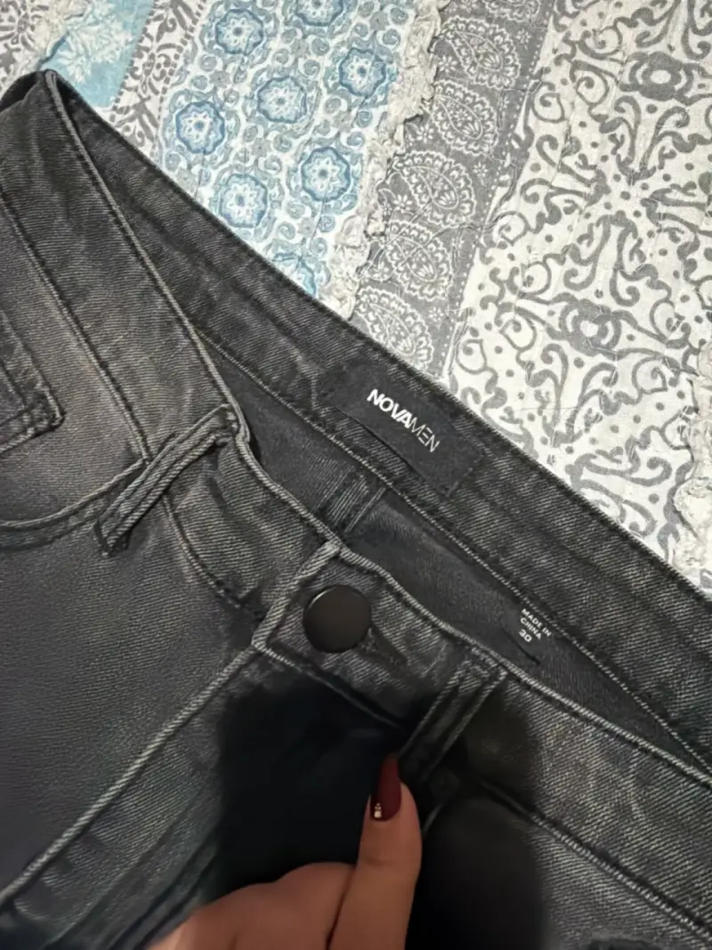 Jeans negros desgastados fashion nova talla 40 - 4