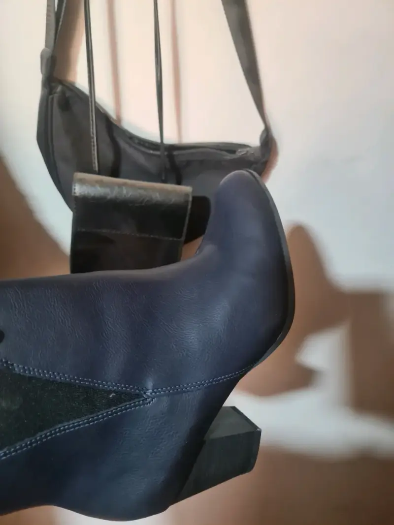Botines de cuero azul oscuros - 2