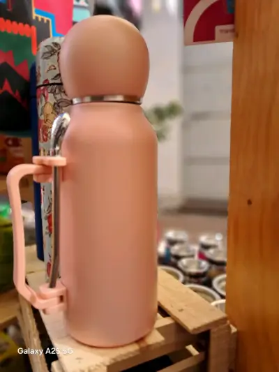 Termo rosa con mate integrado - miniatura 1