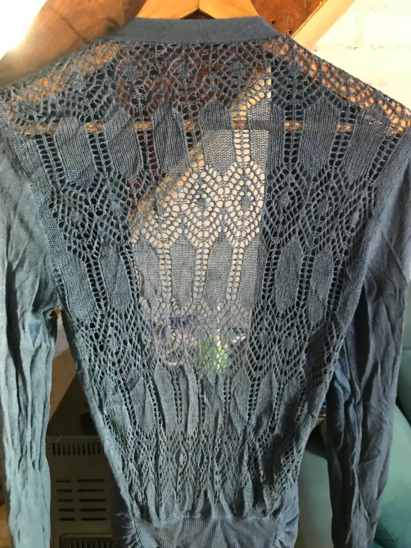 Cardigan de encaje azul oscuro - 2