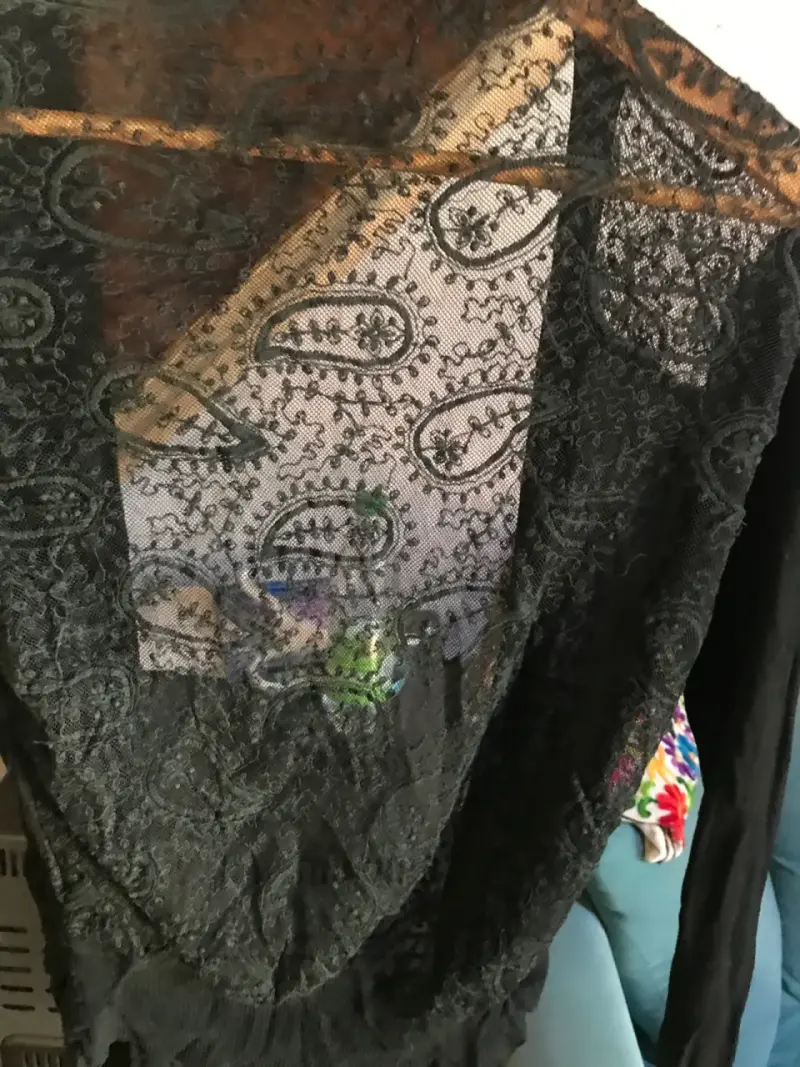 Cardigan negro de encaje - 2
