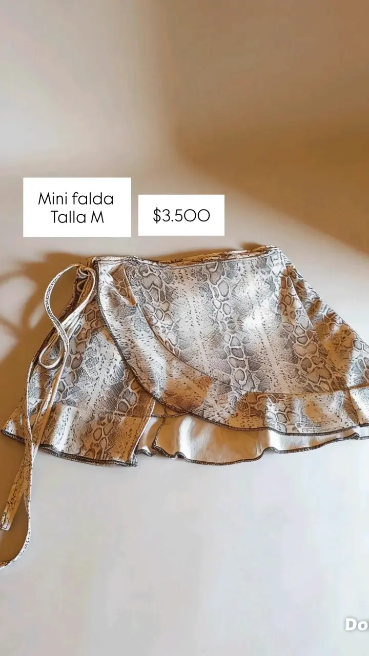 Mini falda animal print tela suave