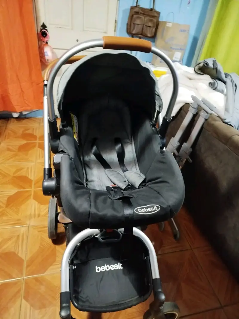Coche de bebé gris oscuro - 3