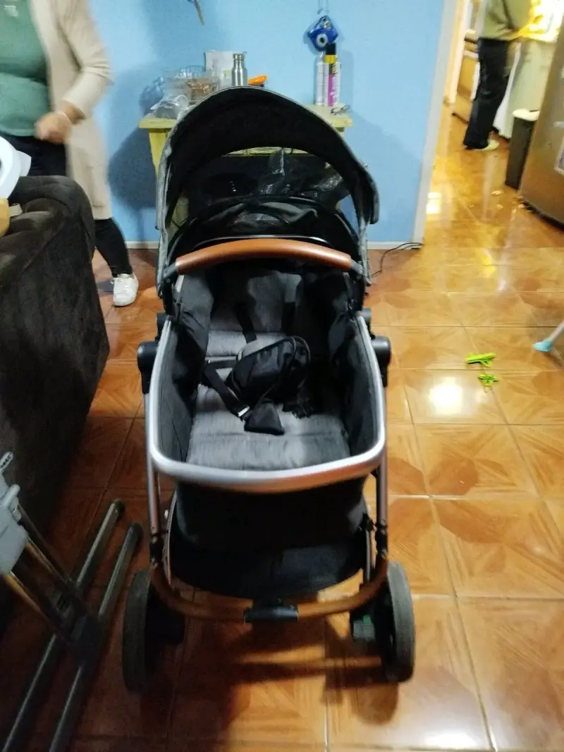 Coche de bebé gris oscuro - 4