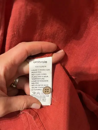 Camisa roja de lino/Umbrale - miniatura 6