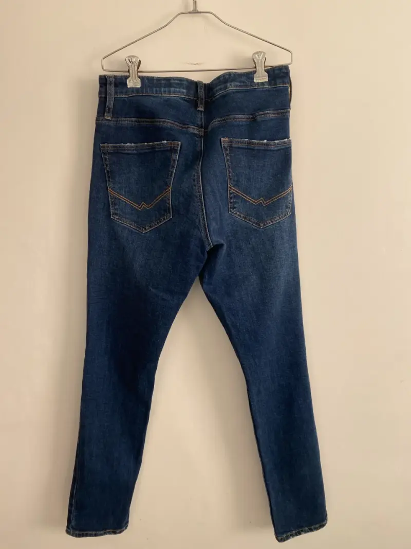 Jeans de mezclilla azul hombre - 1