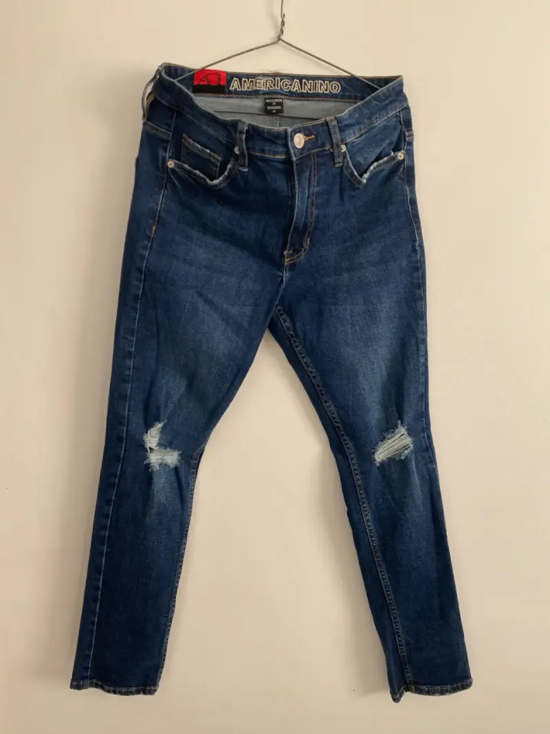 Jeans de mezclilla azul hombre - 2