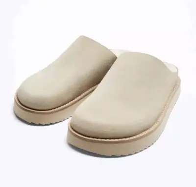 Suecos piel serraje beige - miniatura 1