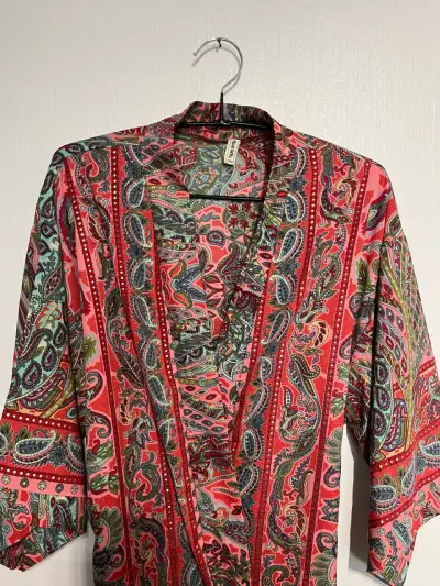 Kimono largo bohemio estampado - miniatura 4