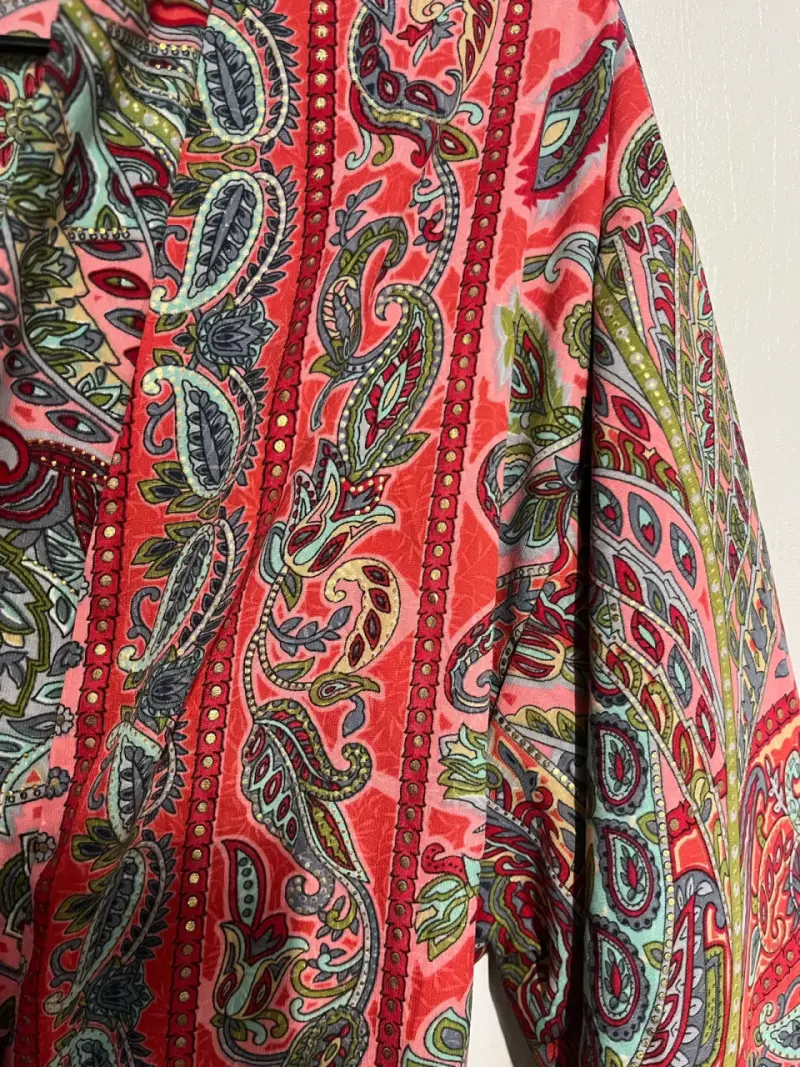 Kimono largo bohemio estampado - 5
