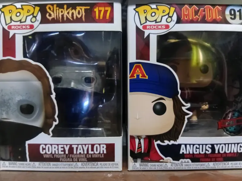Figuras Funko Pop Slipknot y AC/DC