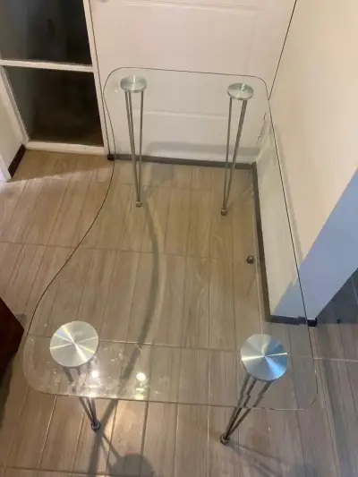 Mesa de vidrio transparente - miniatura 3
