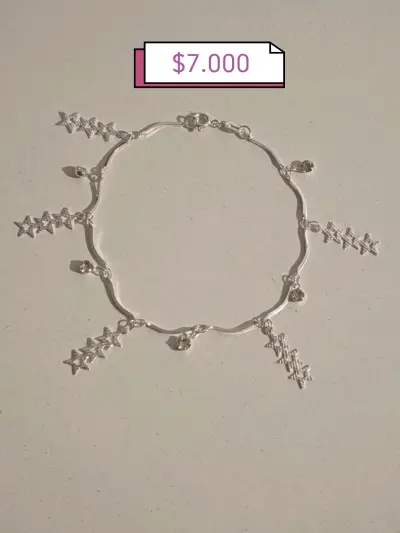 Pulsera de plata con estrellas - miniatura 1
