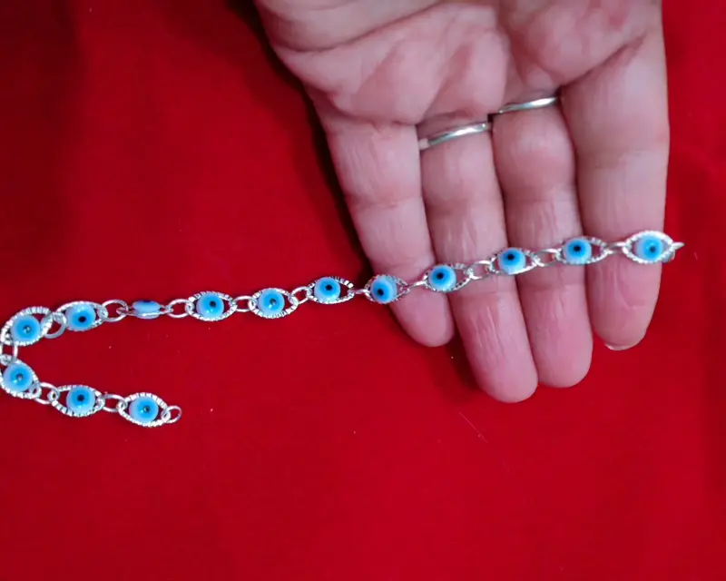 Pulsera de plata con ojos turcos - 2