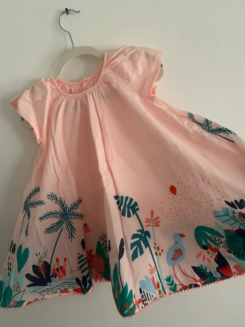 Vestido niña rosa estampado - 24 meses - 3