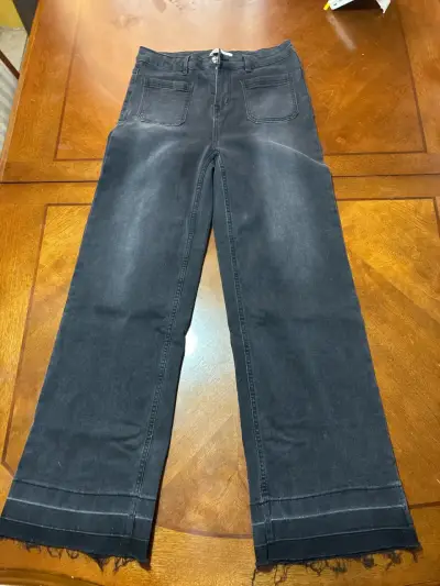 Jeans negros niña estilo desgastado - miniatura 1