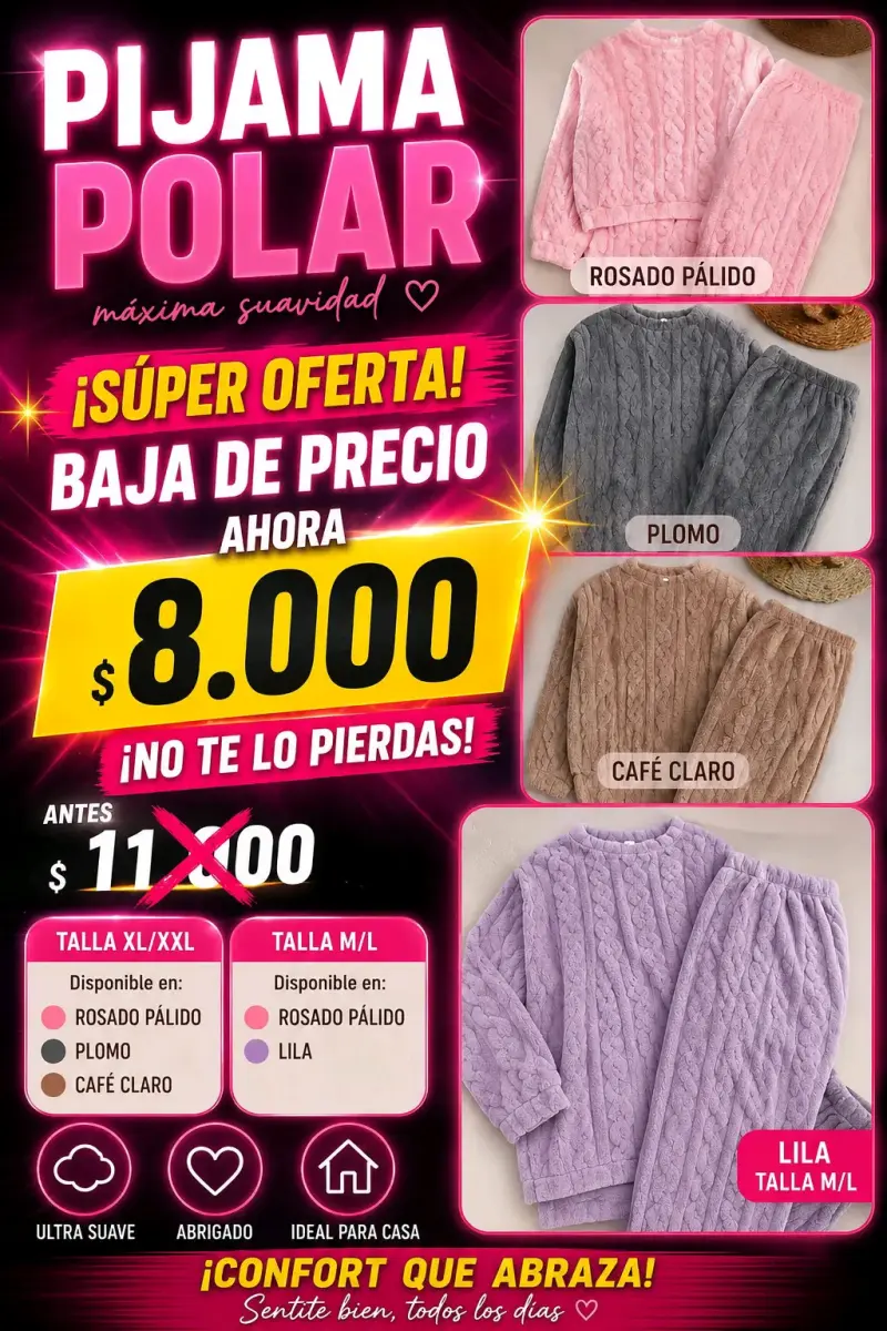 Pijama polar ultra suave