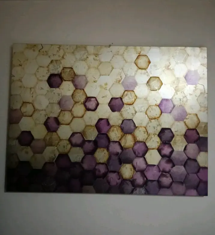 Cuadro decorativo hexagonal