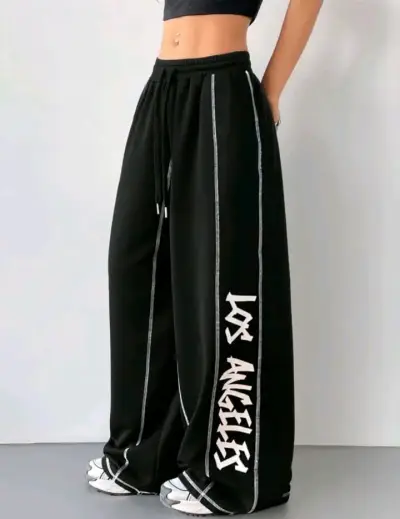 Pantalones anchos negros 'Los Angeles' - miniatura 1