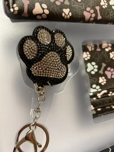 Set de estuche y tarjetero paw print - miniatura 2