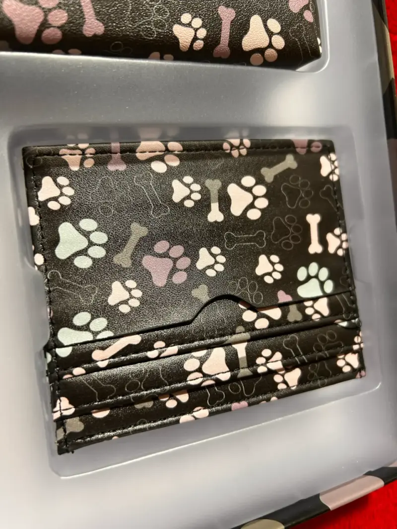 Set de estuche y tarjetero paw print - 3