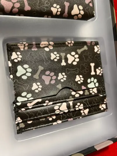 Set de estuche y tarjetero paw print - miniatura 3