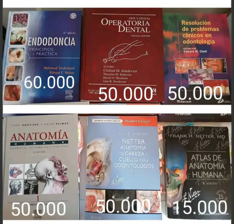 libros de odontología y anatomía