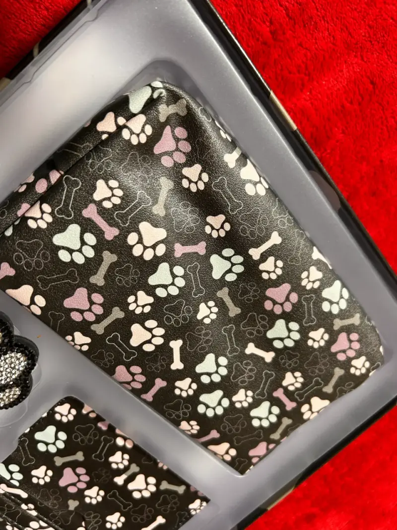 Set de estuche y tarjetero paw print - 4