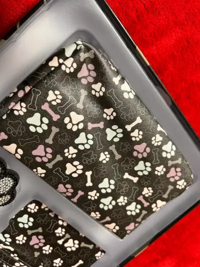 Set de estuche y tarjetero paw print - miniatura 4