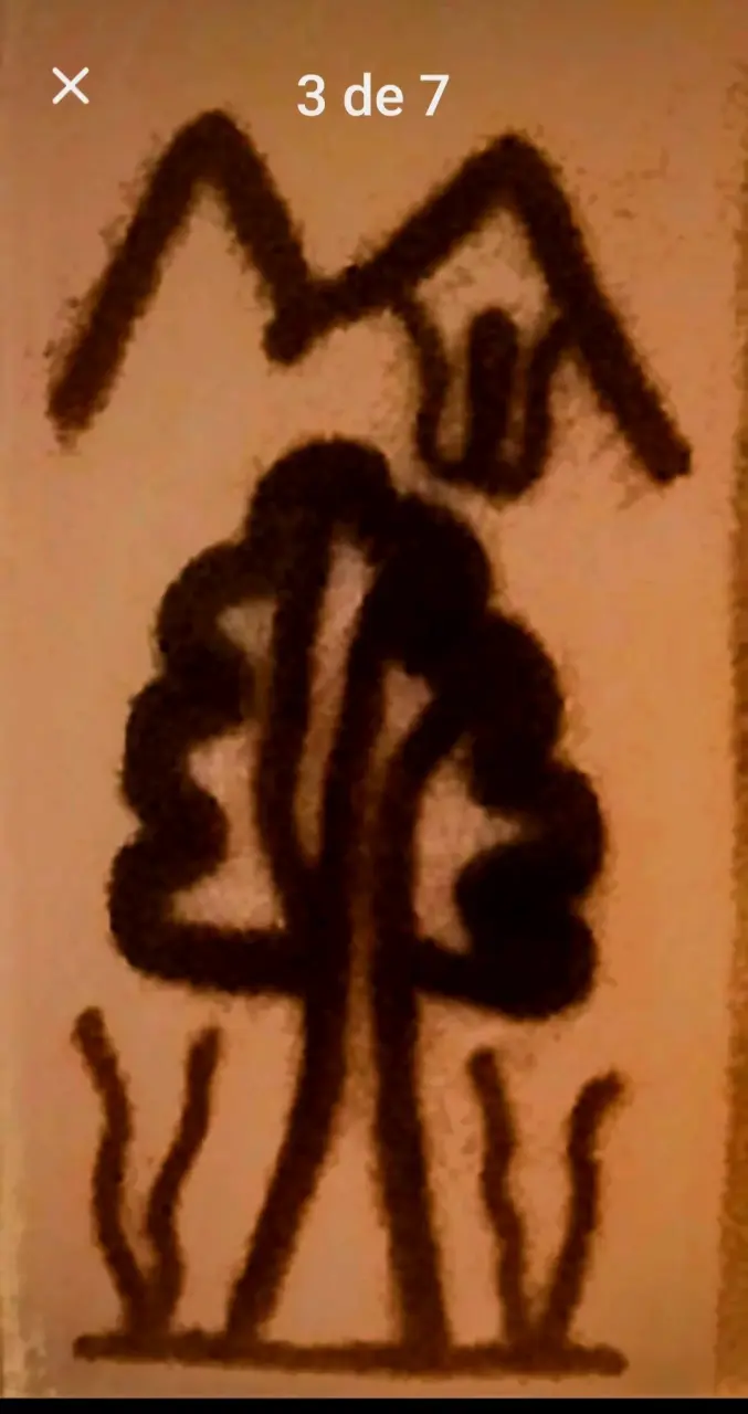 Cuadro con arte étnico enmarcado - 6