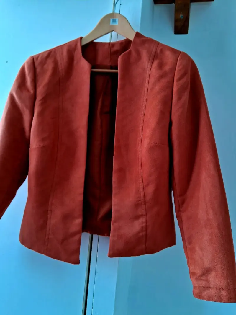Blazer corto anaranjado gamuza