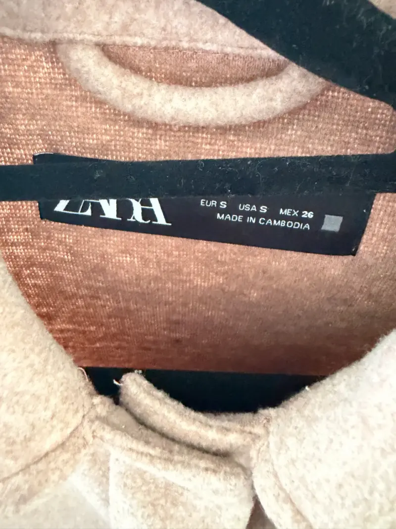 Chaqueta Zara  palo rosa con bolsillos - 3