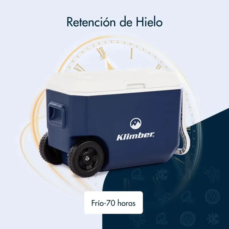 Cooler con ruedas azul 38L - 3