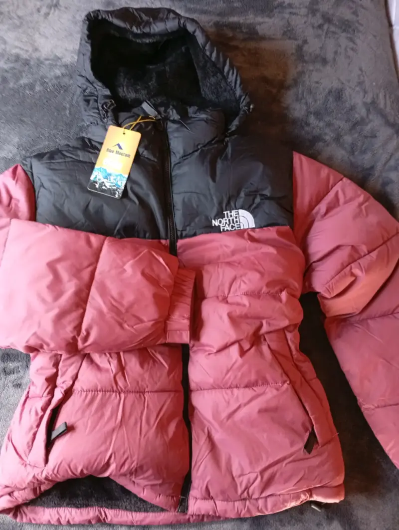 Chaqueta acolchada bicolor