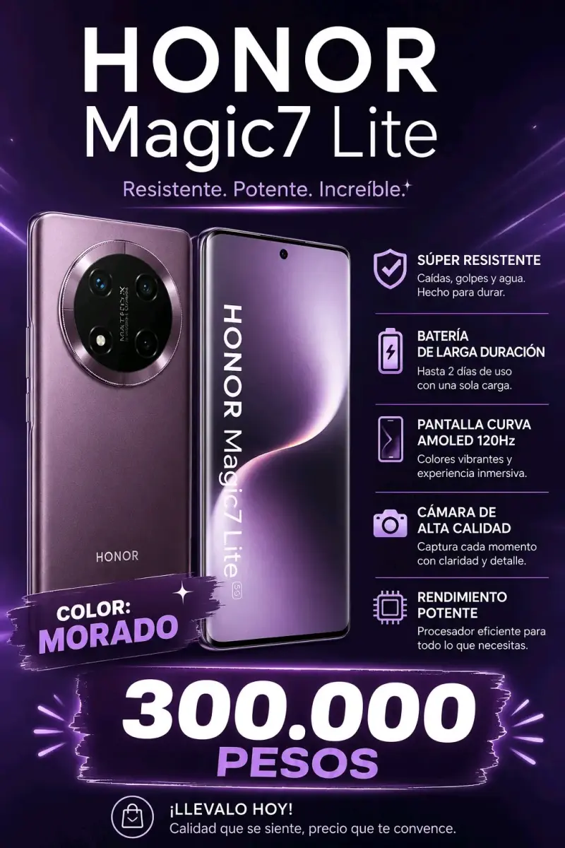 HONOR Magic7 Lite morado