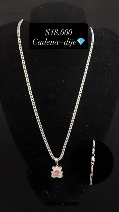 Aros cadena pulseras plata 925 - miniatura 3