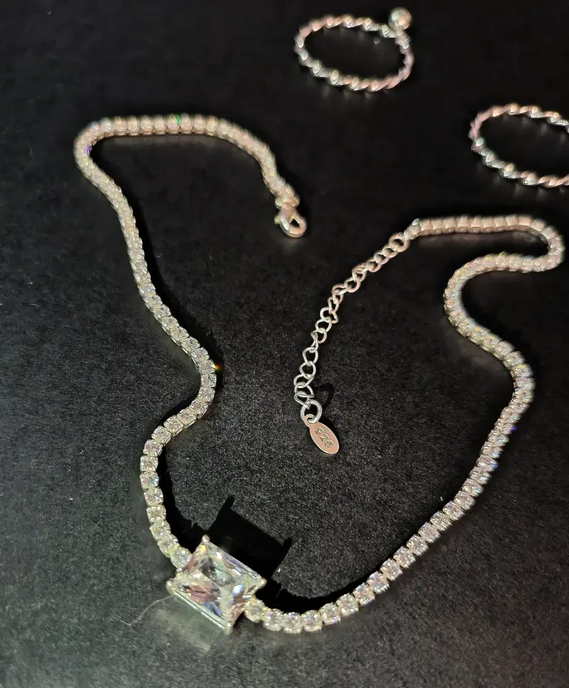Aros cadena pulseras plata 925 - 5