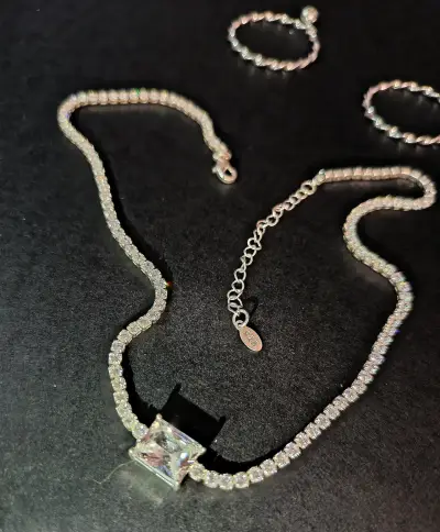 Aros cadena pulseras plata 925 - miniatura 5