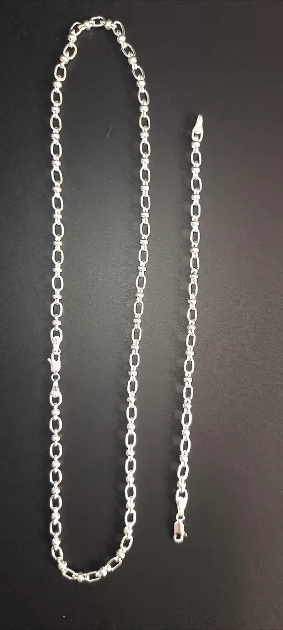 Aros cadena pulseras plata 925 - 6