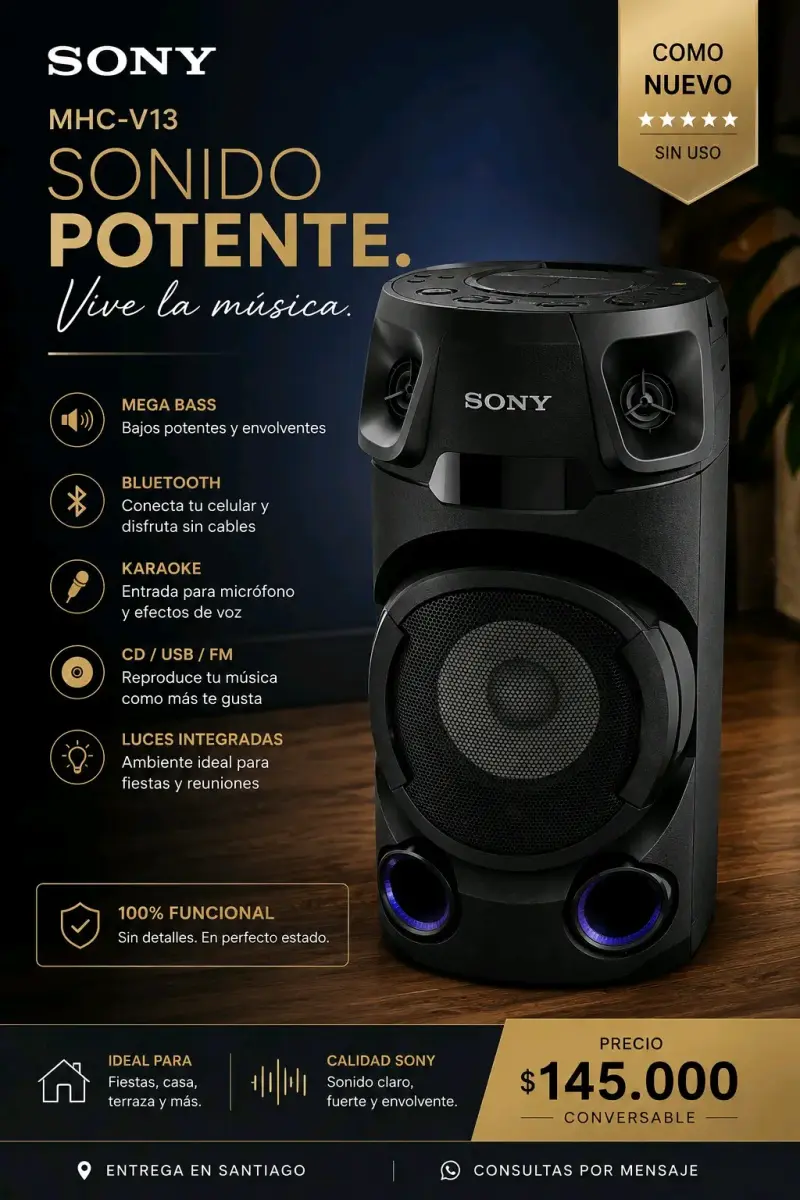 Parlante Sony MHC-V13 potente