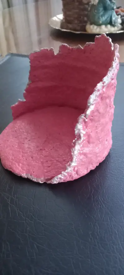 Objeto decorativo rosa hecho a mano - miniatura 1
