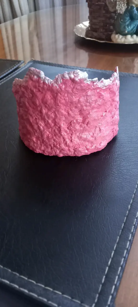 Objeto decorativo rosa hecho a mano - 2