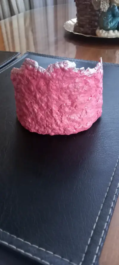 Objeto decorativo rosa hecho a mano - miniatura 2