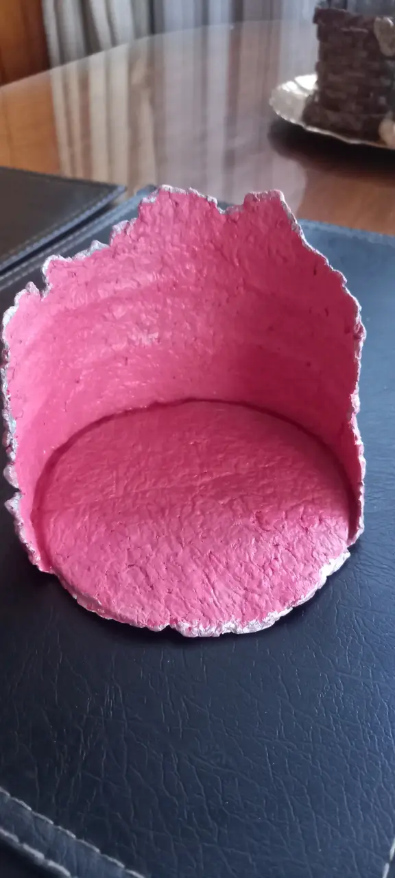 Objeto decorativo rosa hecho a mano - 3