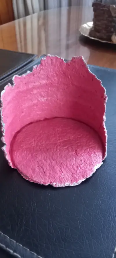 Objeto decorativo rosa hecho a mano - miniatura 3