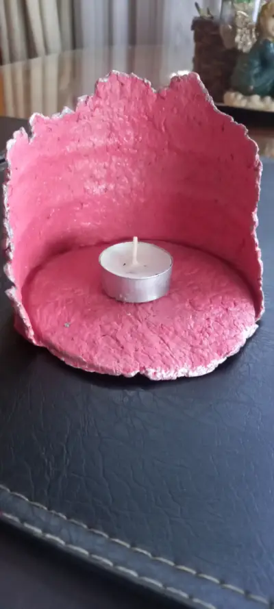Objeto decorativo rosa hecho a mano - miniatura 4